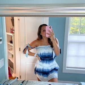 Obre Fuffle Strapless Mini dress with shorts